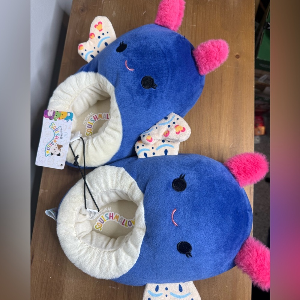 Squishmallows Blue and Pink Kids Slippers
